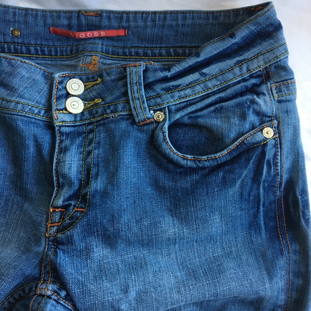 Blue Denim Vigoss Capris Sz 3 - Picture 4 of 8